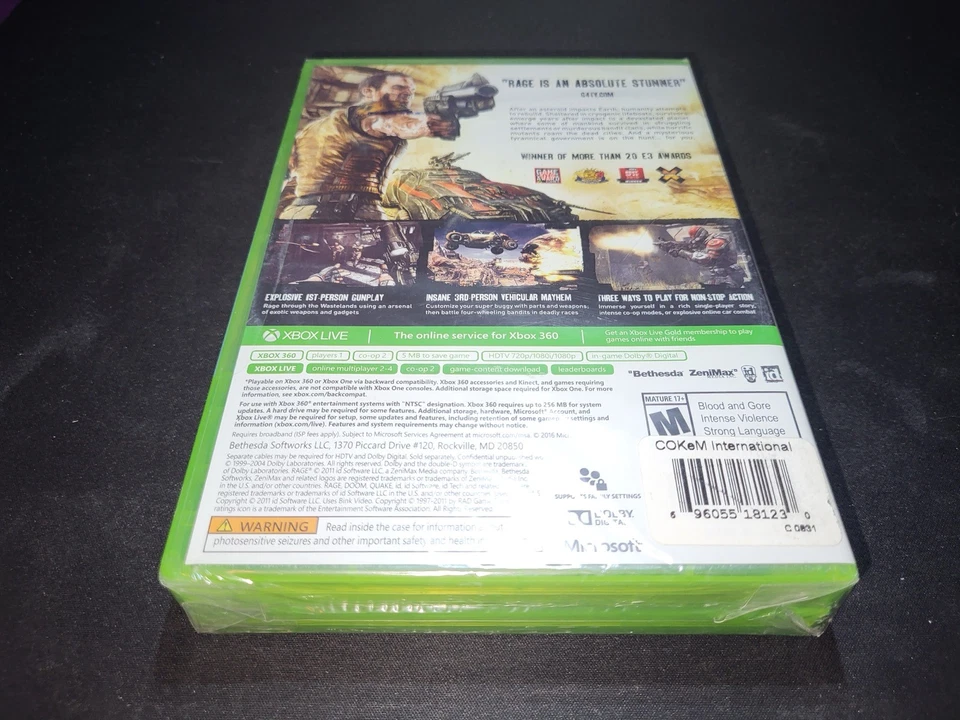 Xbox Greatest Hits 2 Pack Fallout 3 GOY Edition/Rage Xbox 360/One NEW SEALED- - Image 2 of 4