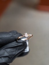 18k Rose Gold Natural Diamond Ring 0.09 TCW B...