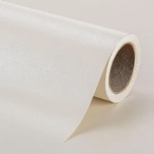 Off White Pearly Lustre Paper Wrapping Paper - Solid Color 17 Inches X 33 Fee...