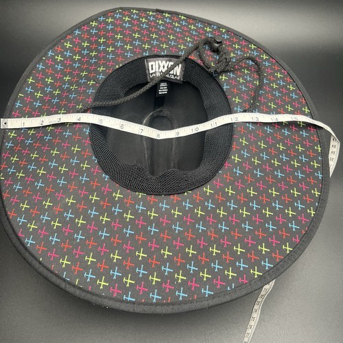 Dixxon Flannel Straw Sun Hat Black Red Blue Colorful - Picture 8 of 9