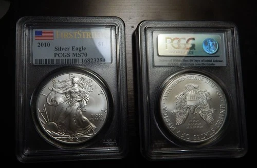 2010 $1 American Silver Eagle MS70 PCGS  First Strike Coin