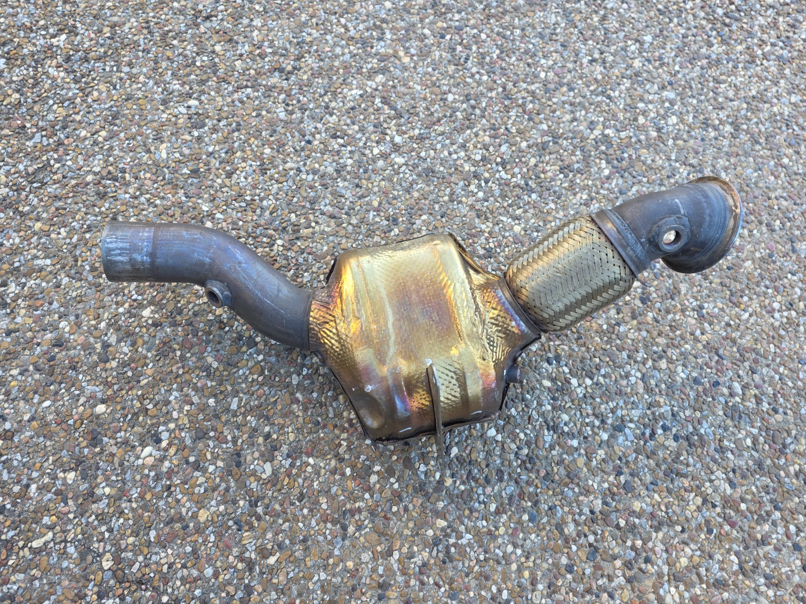 FERRARI F8 TRIBUTO OEM GENUINE ORIGINAL CENTER MUFFLER & CATS EXHAUST SYSTEM