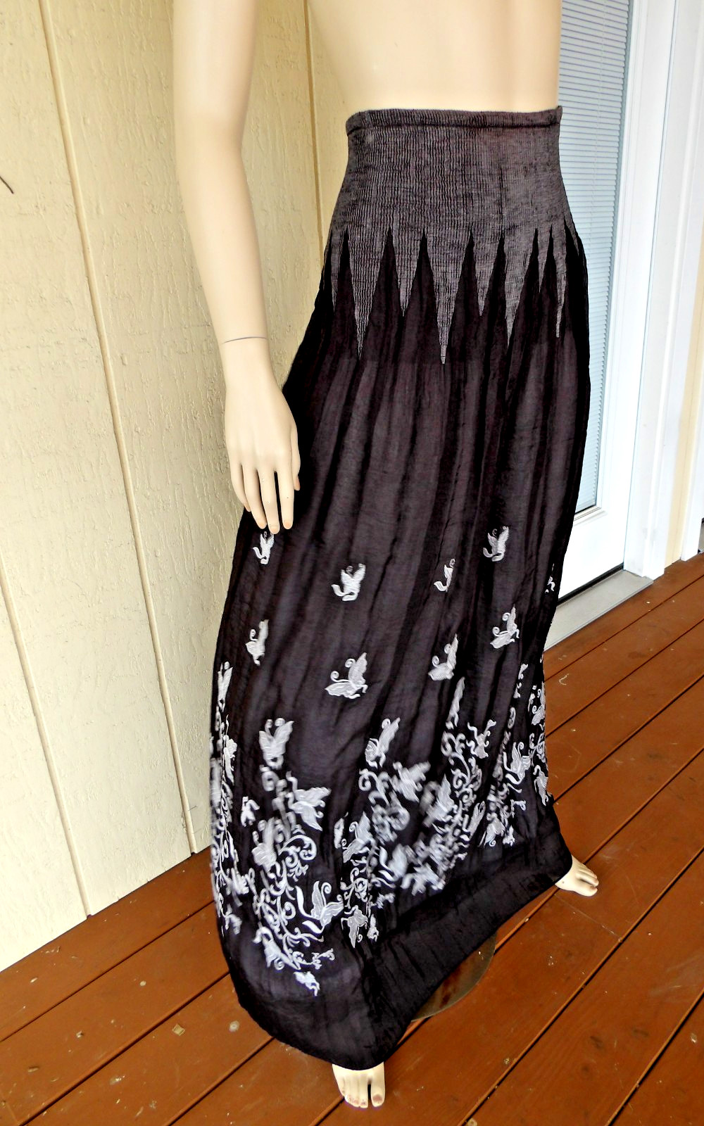 Lapis Maxi Skirt Convertible Slip Dress Bohemian One Size Fit & Flair Sundress