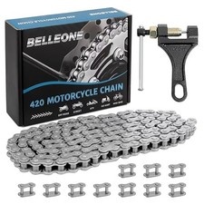 420 Motorcycle Chain - 420 Standard Roller Chain 132 Link + Chain 132 Links