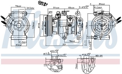 NISSENS 891007 Kompressor, Klimaanlage für FORD