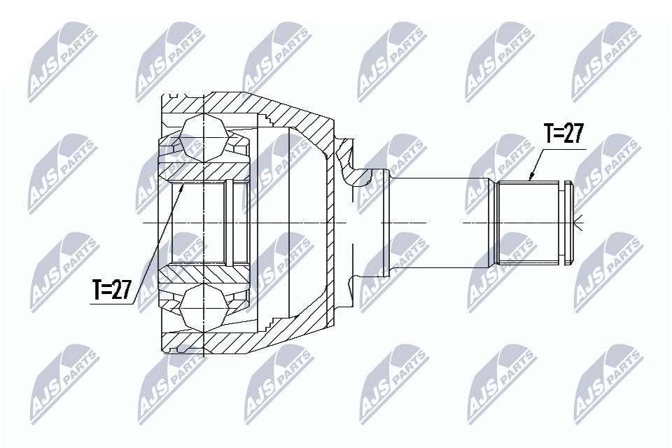 Front Right NTY NPW-ME-081 Joint Kit, drive shaft for MERCEDES-BENZ - Image 7
