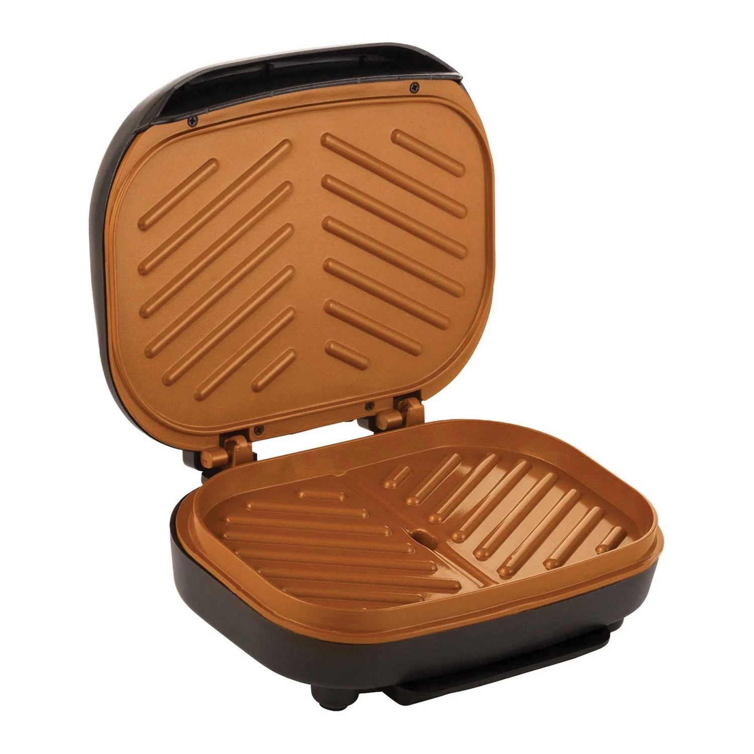 2-Serving Nonstick 750W Indoor Electric Copper Grill Panini Press
Opens in a new window or tab