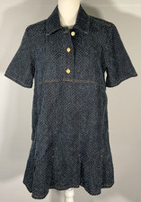 GANNI Fluffy Denim Women's Size 6 US Dark Blue Mini Dress NWT