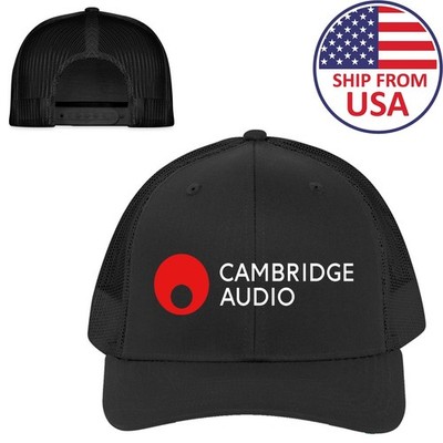 Cambridge Audio Men's Black White Trucker Hat Cap Size Adult