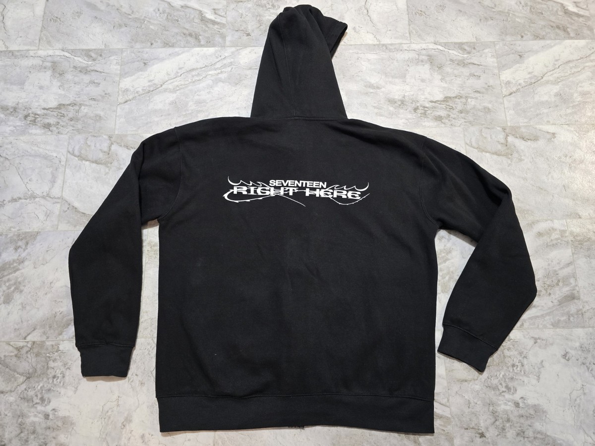 Seventeen Right Here 2024 World Tour Full Zip Jacket Hoodie Mens