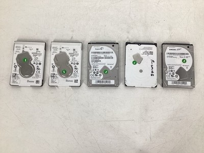 5 LOT 2TB, Internal Storage SATA 2.5'' HDD *Mixed Brands/Models