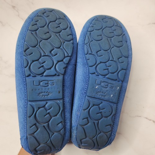 Zapatillas UGG Australia Azul Gamuza Sherpa Forradas Mocasines Para Mujer 7 - Imagen 8 de 11