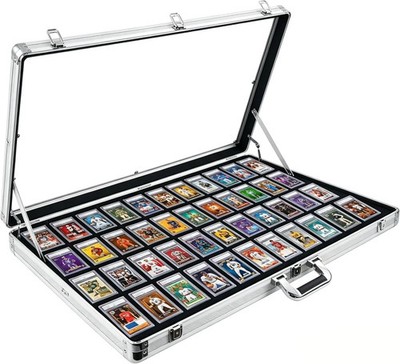 Card Show Display Case Large Aluminum 34''X22'' Lockable Trading Card Display