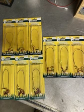 Lakco Double Trouble Pike Treble Hook Leaders.  9 Pack Lot.  3 Varieties.