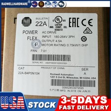 New Factory Sealed AB 22A-B4P5N104 PowerFlex 4 240V 3P 1HP AC Drive US Free Tax