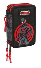 MILES MORALES   School Pencil Case with 37 Tools Included, Children's Pencil Cas