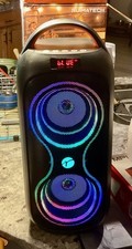 Portable Hi-Fi Wireless Party Speaker w/ Lights, Powerbank, Mic input NEW 