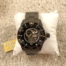 Invicta Pro Diver Automatic Men's Watch 43mm Steel 46678 New Skull Gold