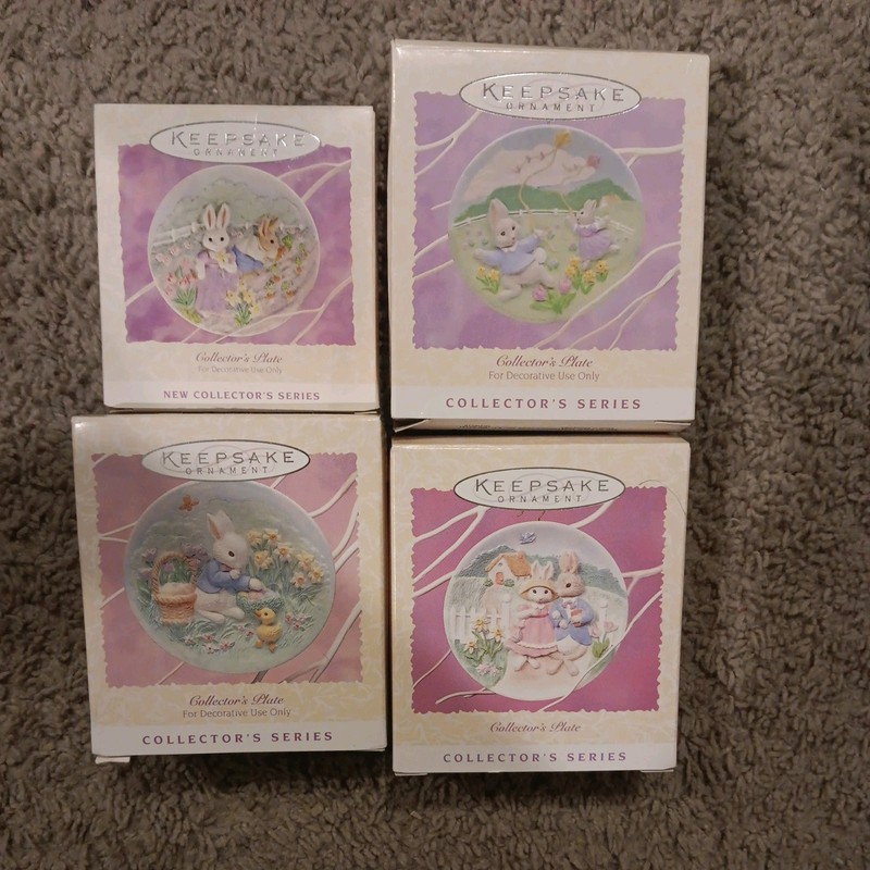Hallmark Keepsake Ornaments 1994-1997 Easter Collector Plate Series 