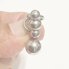 Triple Balls Twister Surgical Steel 14g VCH Barbell.