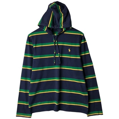 Used Ralph Lauren POLO RALPH LAUREN Multi-stripe Hooded Long-Sleeve T-Shirt ... - Image 1 of 4