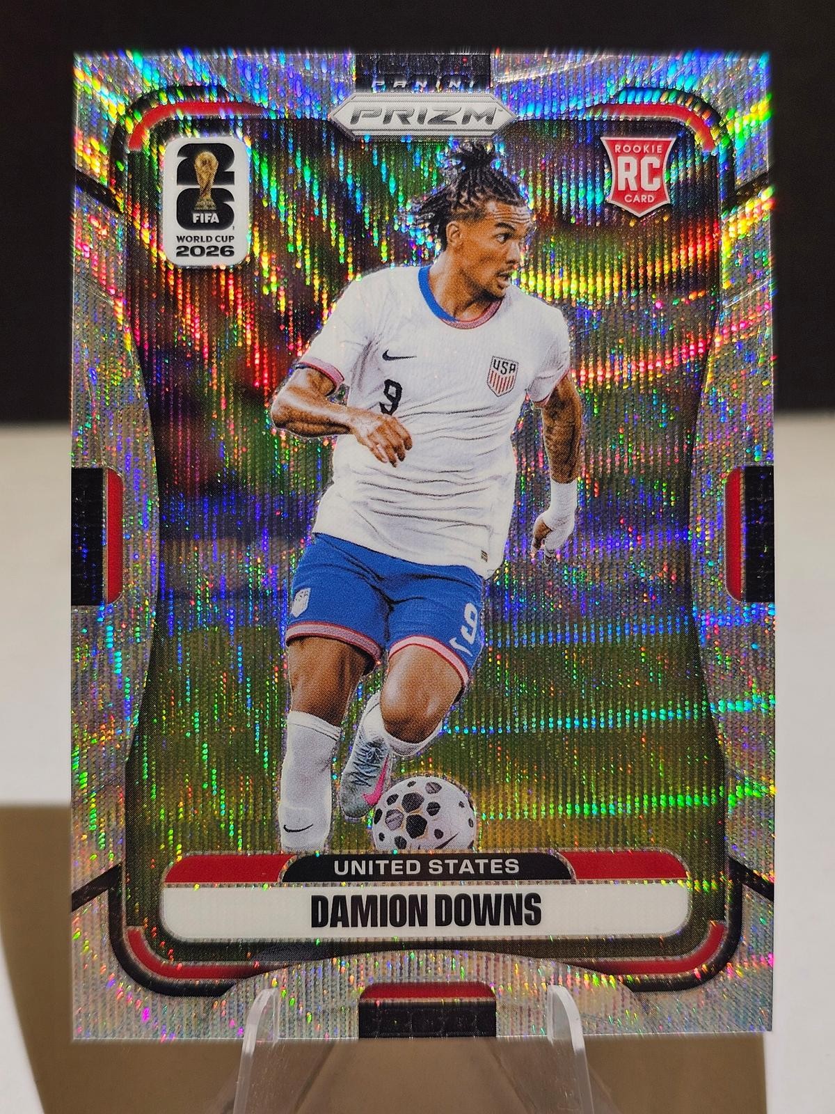 Damion Downs 2026 Panini Prizm FIFA World Cup #436 Wave Prizm USA