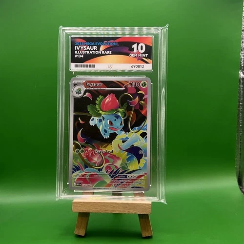 Pokémon TCG Ivysaur IR 134/132 Mega Evolution ACE 10 Gem Mint Graded