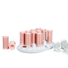 Calista Tools Ion Hot Rollers 12pcs Short 1" Clips Stand Case Pink