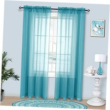 Curtains 84 Inch Length for Living Room 2 Panel 52"W x 84"L Pack of 2 Teal