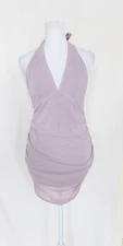 Superdown Size Small Julana Deep V Halter Dress Metallic Purple