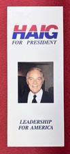 1988 Alexander Haig for President Brochure 'Leadership for America' / 9" x 11"