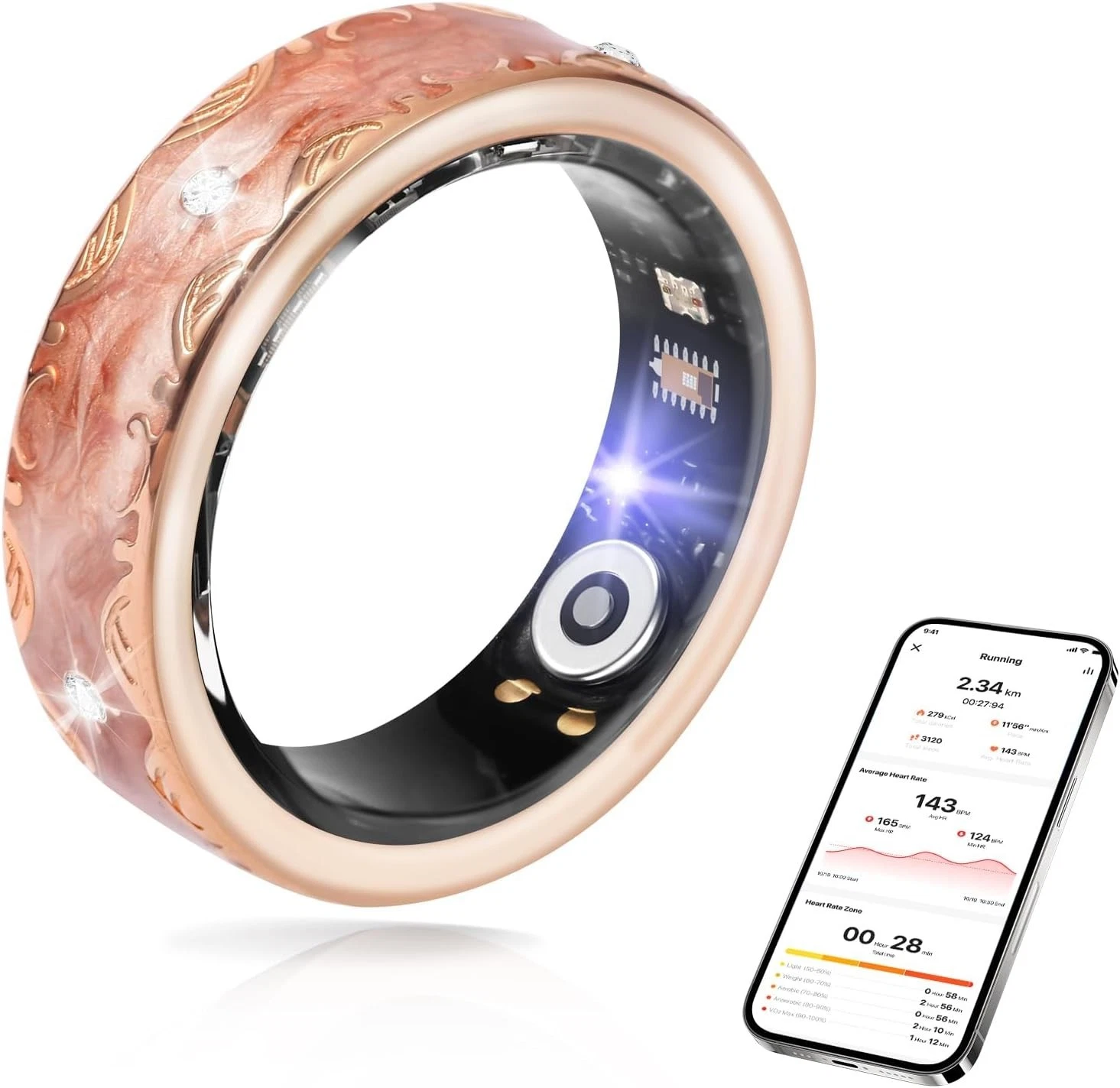 Smart Ring for Women-Men,Health-Fitness Tracker with Heart Rate, Sleep Monitor,