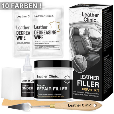Leather Filler Repair Kit 100ml Lederspachtel Risse Kratzer Reparatur Auto Möbel