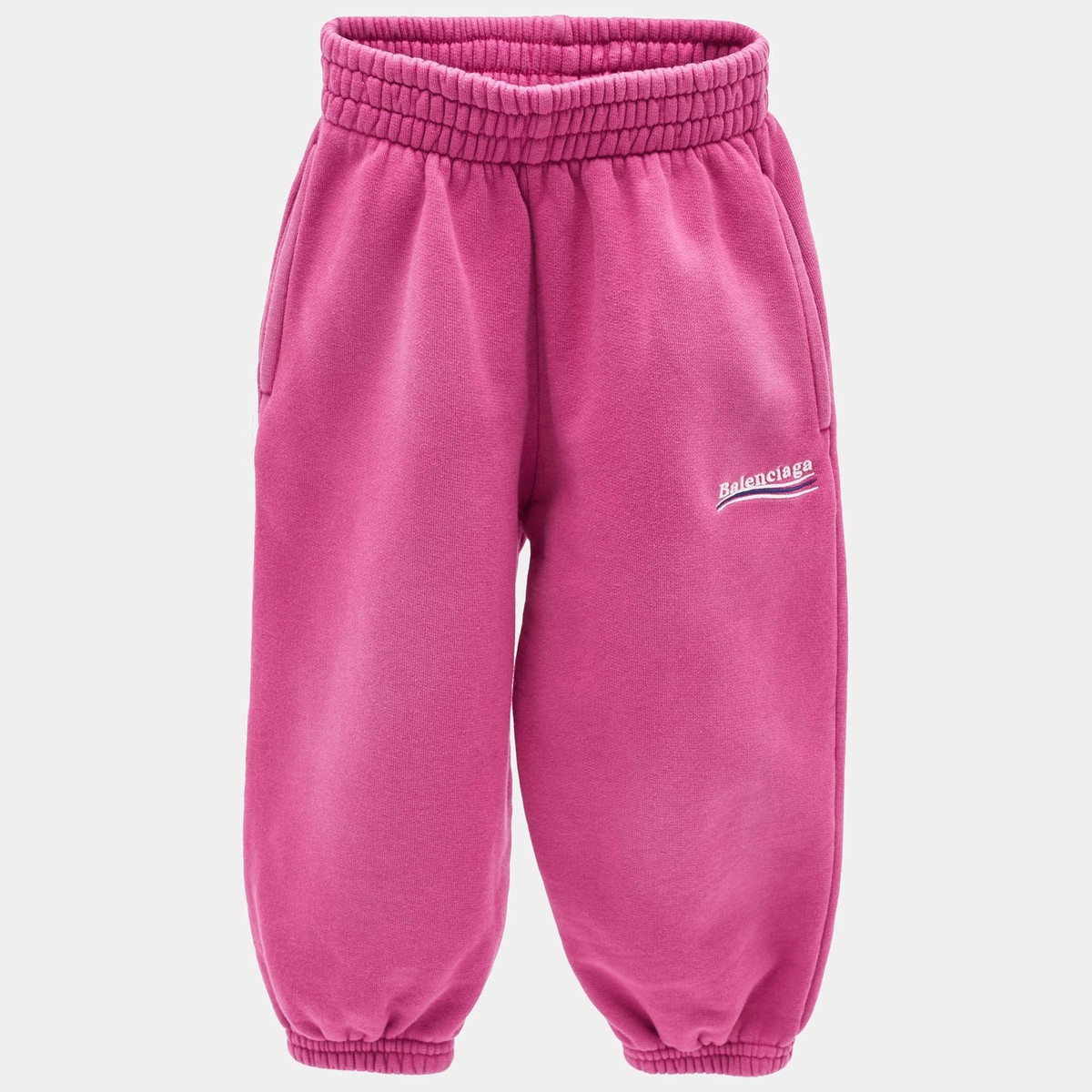 Balenciaga Fuchsia Pink Cotton Knit Political Campaign Joggers 2