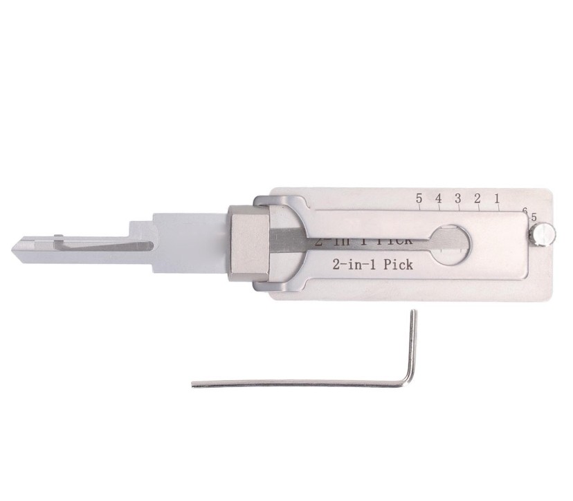 Key Decoder 2 in 1 Stainless Steel Key Hook Tool Hardware For Repair Maintenance