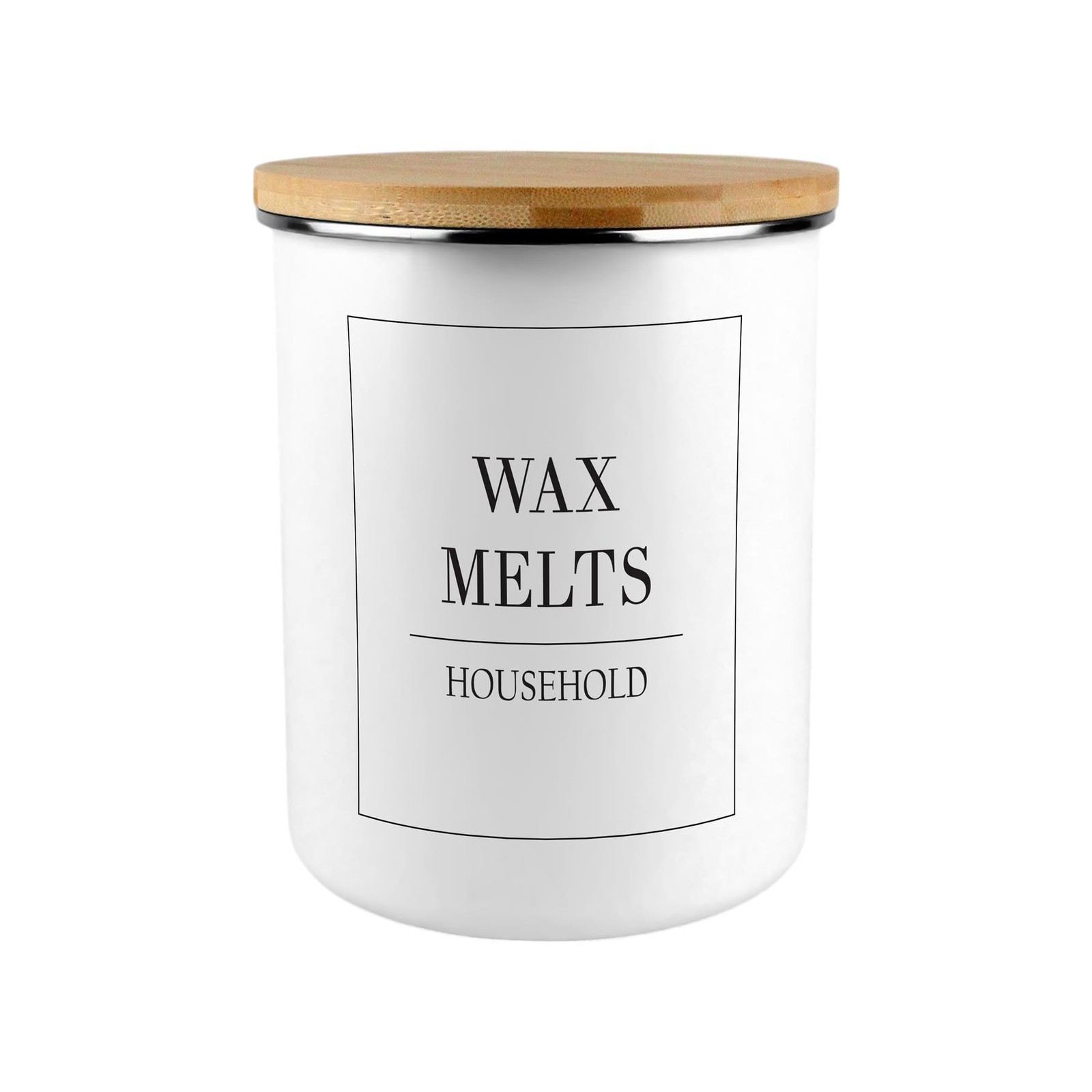Minimalistic Wax Melts Canister - Large Enamel Monochrome Homeware Jar