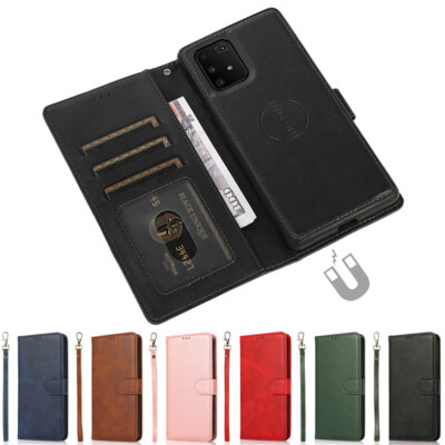 For Samsung A12 A32 A42 A52 A72 Removable Wallet Case Card Leather Flip Cover