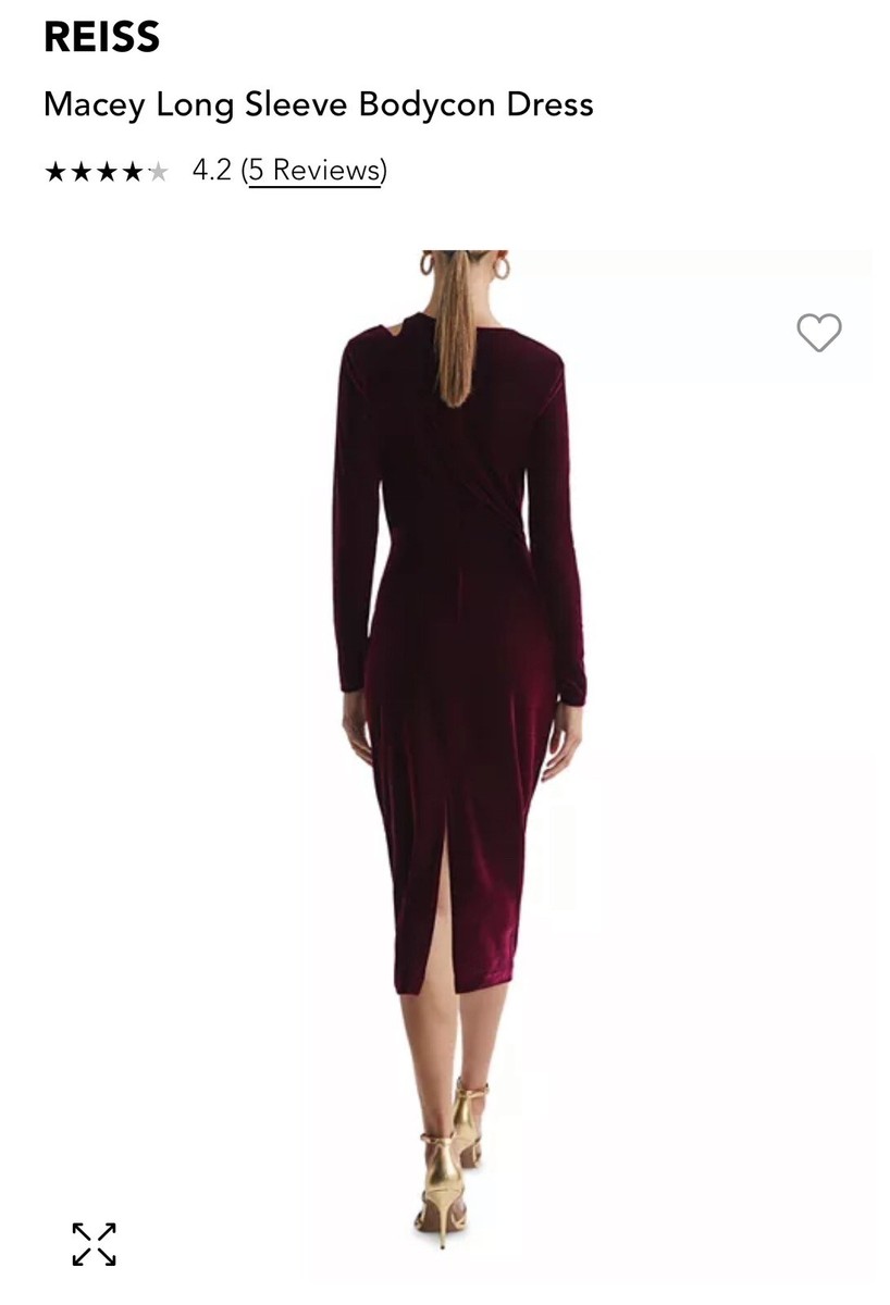 Reiss Macey Dress Buy Reiss Berry Macey Petite Velvet Cut-Out Midi