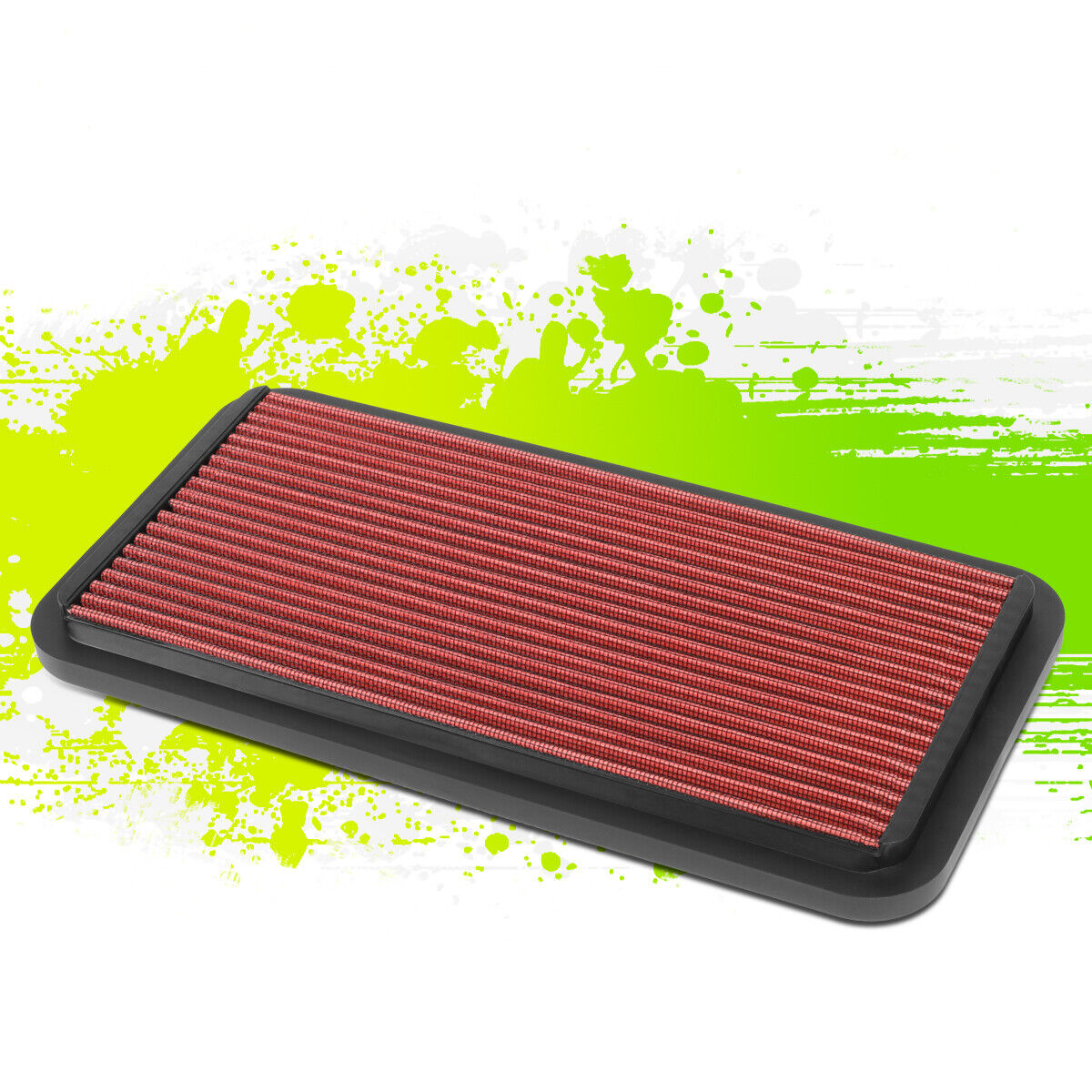 Washable High Flow Drop-In Panel Air Filter Red for Camry Corolla RAV4 MR2 86-00