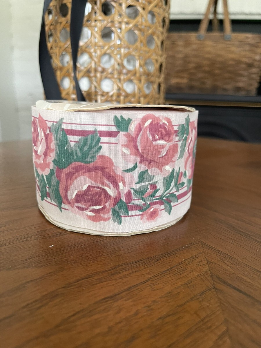VTG Cotton Floral Ribbon 25 Yards Spool 2.5” Wide