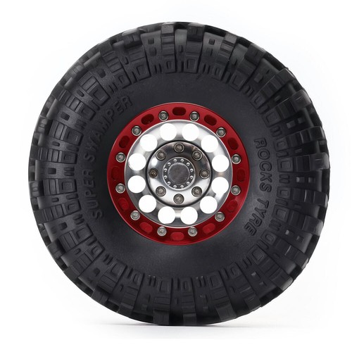 RC Rock Crawler 4×1060-7035 1.9" Alloy Wheel Rim Lock Supper Swamper Rocks Tires - Foto 51 di 67