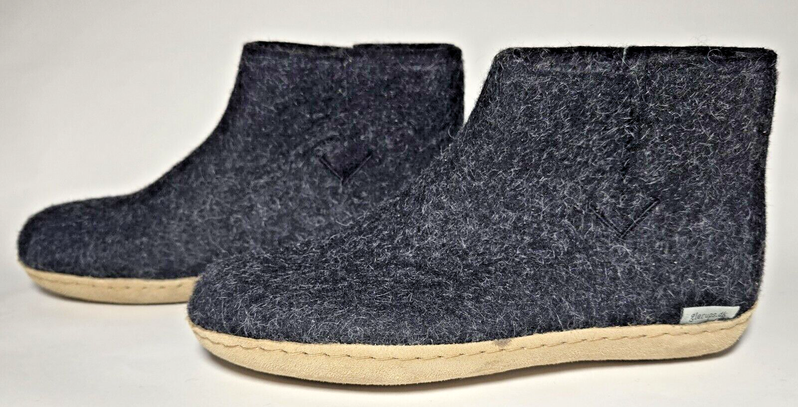 SAOLA Glerups Stivali Ciabatte in Lana con Suola in Pelle Donna Taglia EU 35 US 5 5 5