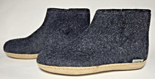 Glerups Wool Slipper Boots with Leather Sole, Women's Size EU 35