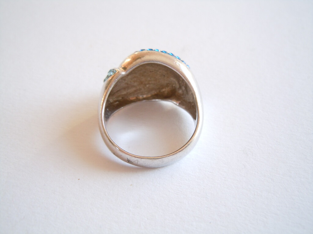 Solid 925 Sterling Silver Ring with Rhinestones L… - image 7