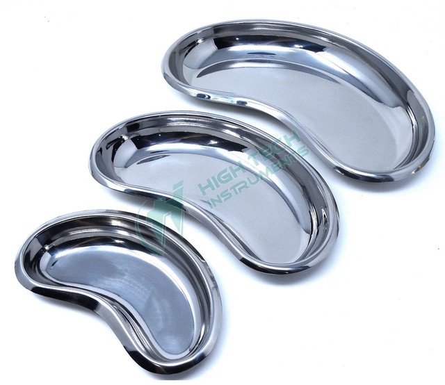 NEW PREMIUM GERMAN Set Of 3 Kidney Dish/Trays,st Steel (S,M,L) A