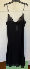 THEORY UNDERSLIP FOR DRESSES POLYESTER WOMENS SIZE 10 BLACK NEW
