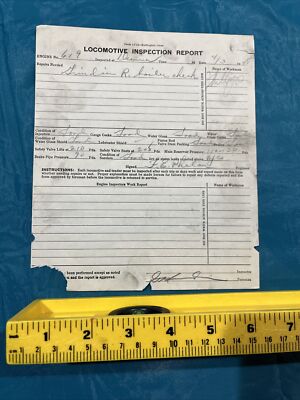 1948 Burlington Lines Locomotive Inspection Report