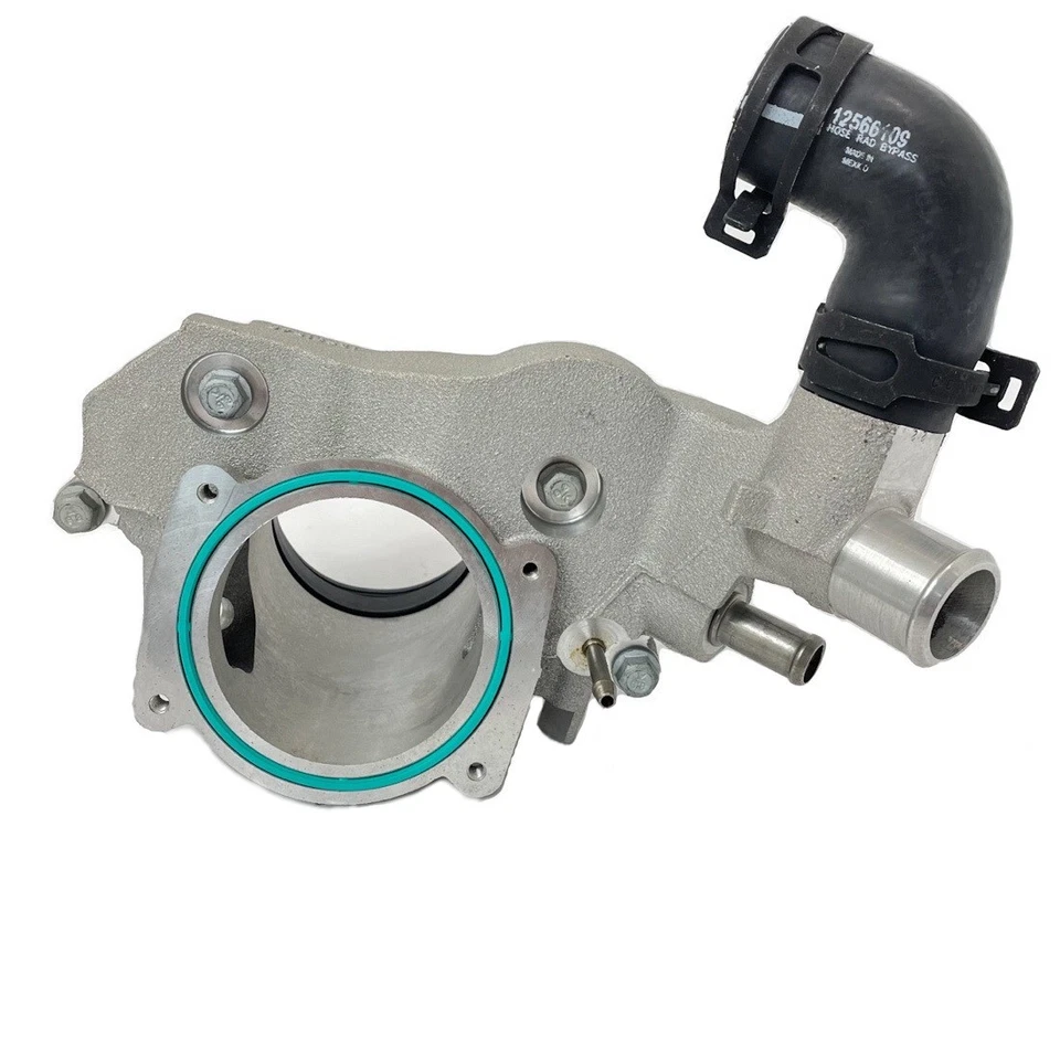 Carcasa colector de salida de refrigerante GM 2007-2010 Cadillac 4,6 L STS SRX 12590694 OEM Foto 2 de 2
