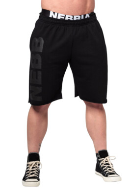 Nebbia Sweatshorts NO BS 351 Kurze Hose Fitness Bodybuilding Schwarz