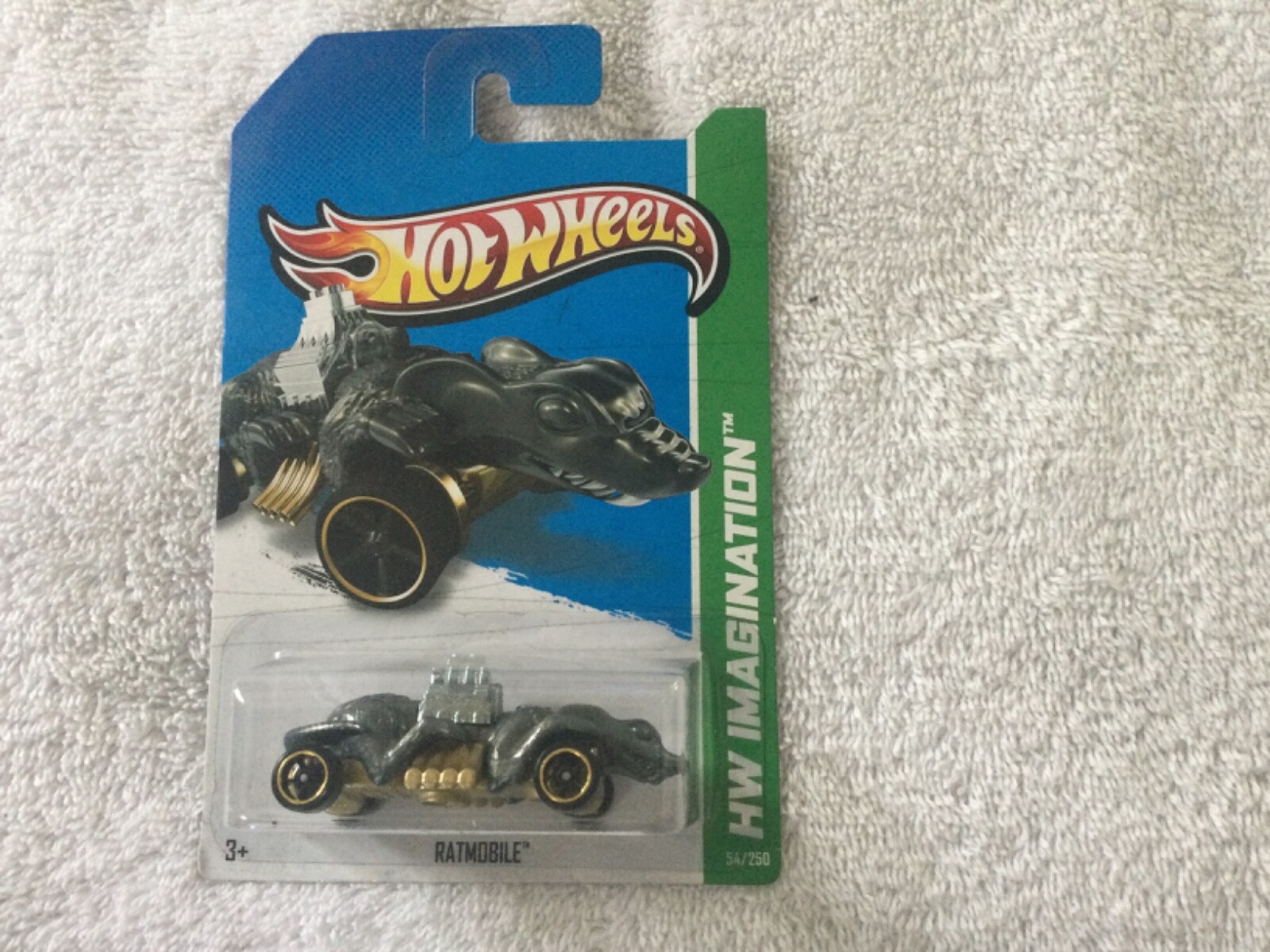 Hot Wheels Ratmobile Gray/Gold w/Black OH5 Spokes 2013 HW Imagination Sealed #54